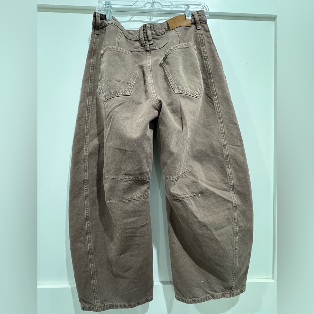 We The Free Taupe Barrel Mid-Rise Jeans - Picture 2 of 4